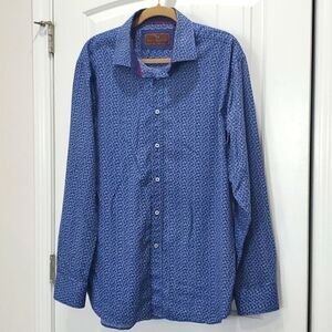 James Tattersall Men's Classic Long Sleeve Dress Shirt, Size:XLARGE Color: Blue